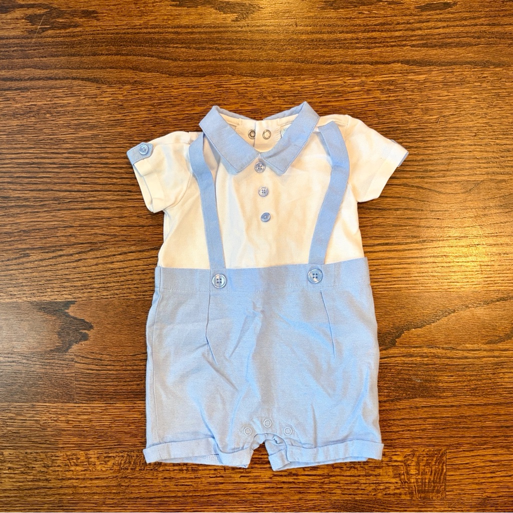 Edgehill Collection Blue And White Kids Bodysuit